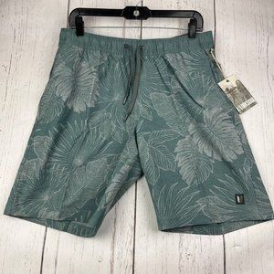 Link Soul Golf Large Tempus Fugit Printed Shorts Green Men‎ New